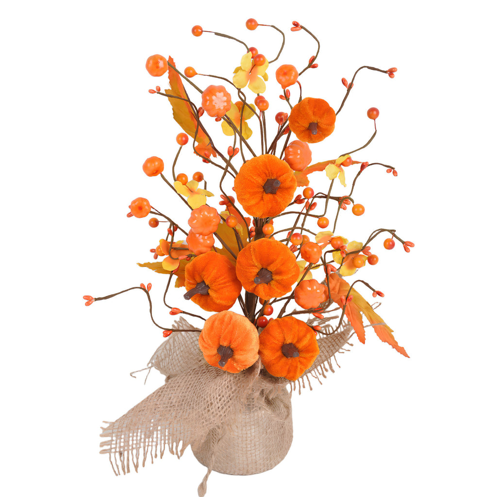 Halloween Decorations Autumn Maple Leaf Pumpkin Thanksgiving Decorative Tree Home Party Garden Ornament